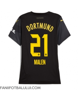 Borussia Dortmund Donyell Malen #21 Tricou Fotbal Replică 2024-25 Femei Deplasare